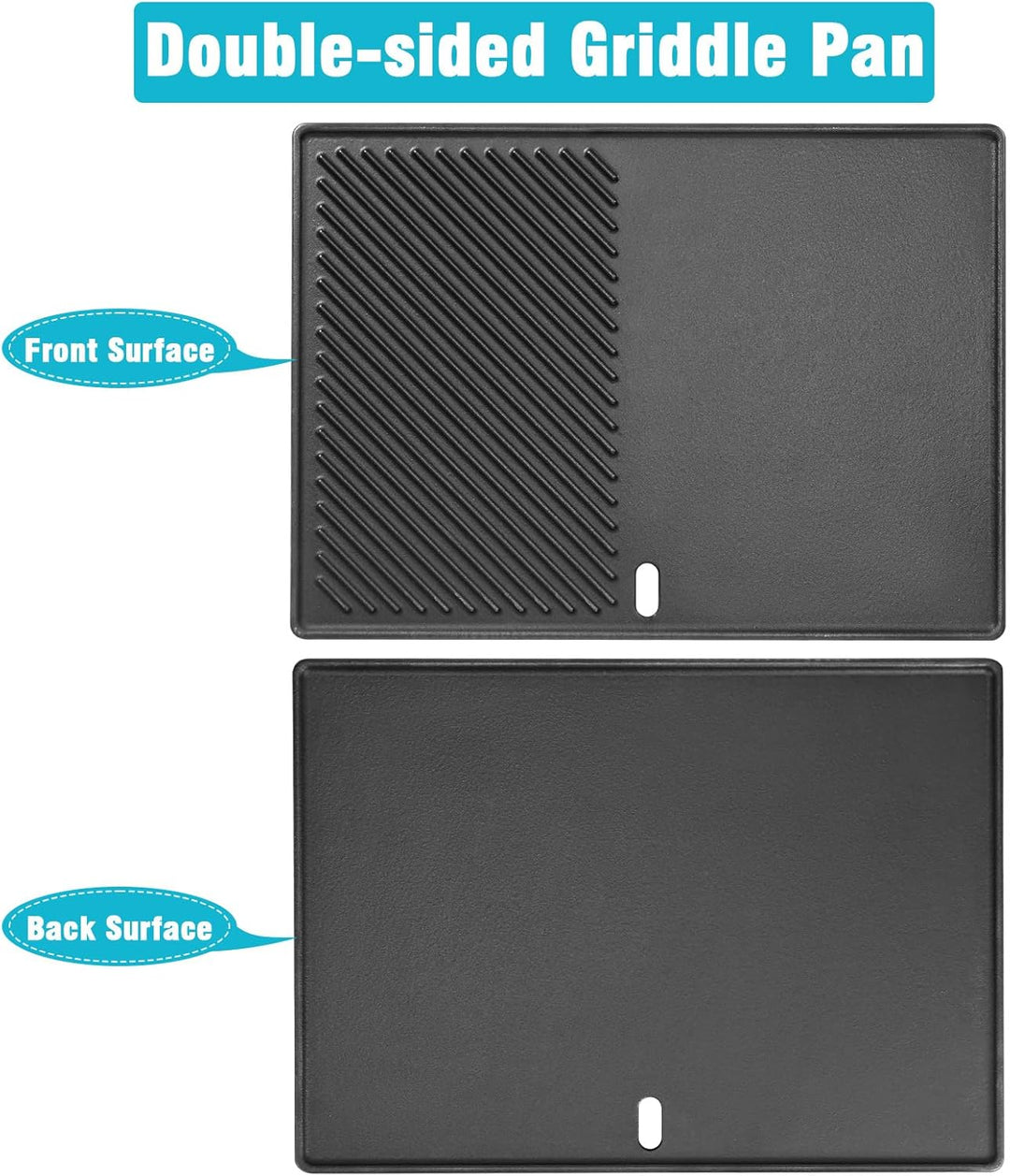43 x 31,5CM Gusseisen Grillplatte für Landmann Triton 3 & 4 Brenner, Enders Monroe PRO 4, Enders Bos
