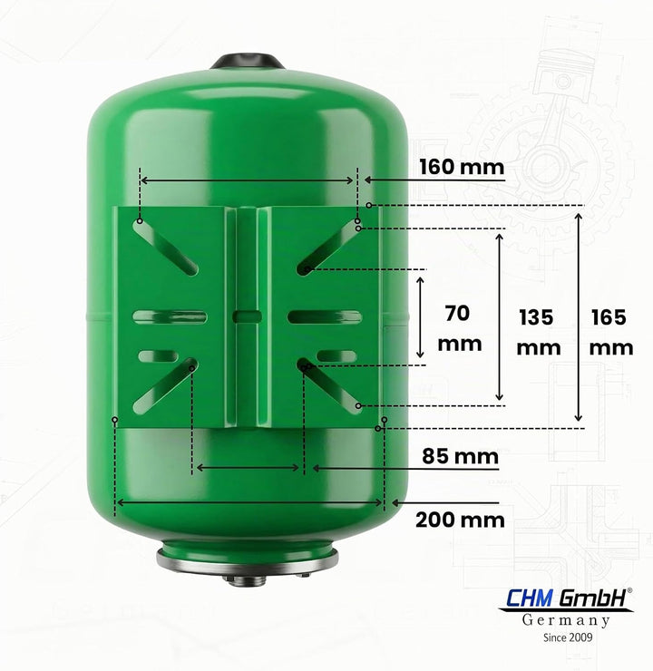 Membrankessel 100 L Druckkessel Stahltank Hauswasserwerk Druckbehälter max. 16 Bar Druck