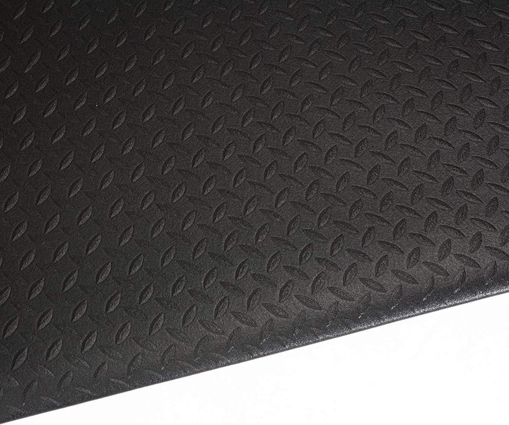 Floordirekt Anti Ermüdungsmatte, Stehmatte 90 x 1830 cm Schwarz Robuste Arbeitsplatzmatte für Stehar