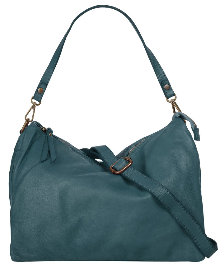 Samantha Look Umhängetasche echt Leder Damen - 021672 Blau, Blau