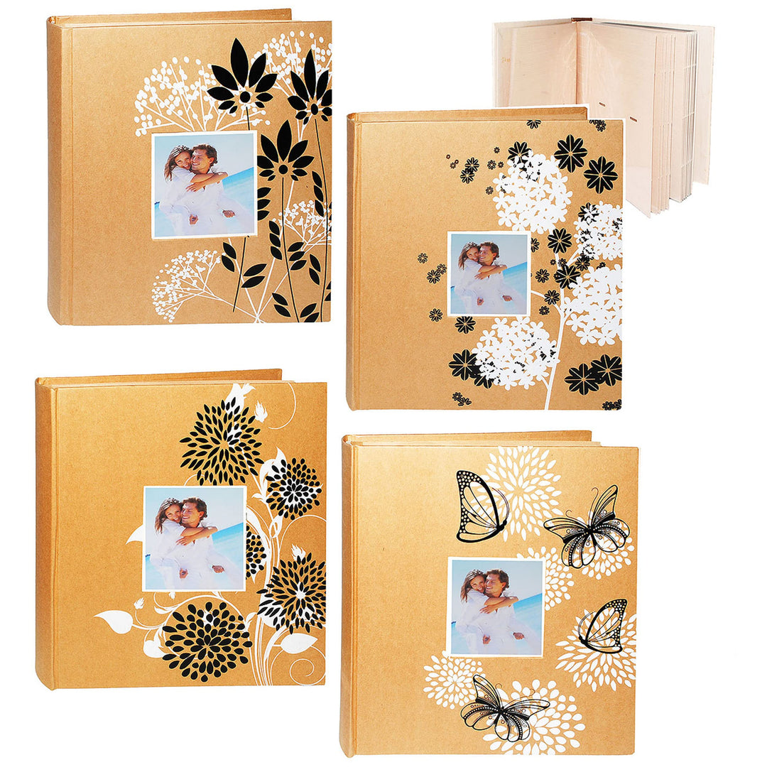 alles-meine.de GmbH 2 Stück Fotoalbum/Einsteckalbum - Schmetterling &amp; Blumen - 100 Seiten - Gebunden