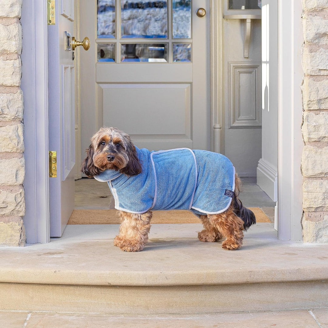 Lucky Paws® Hundebademantel – doppellagiger, Ultra-absorbierender &amp; luxuriös weicher Bademantel Hund