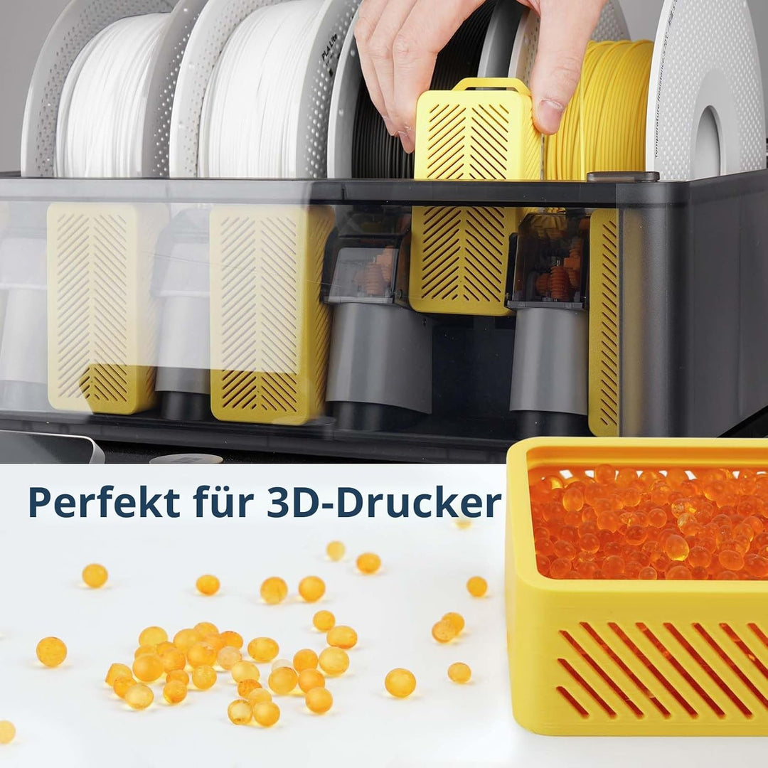 wisedry Kieselgel-Trockenmittelperlen, wiederverwendbar, mit Farbanzeige, Orange bis Grün,0,9 kg [2