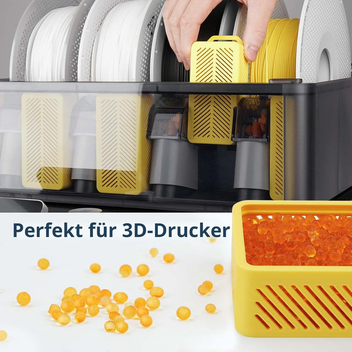 wisedry Kieselgel-Trockenmittelperlen, wiederverwendbar, mit Farbanzeige, Orange bis Grün,0,9 kg [2