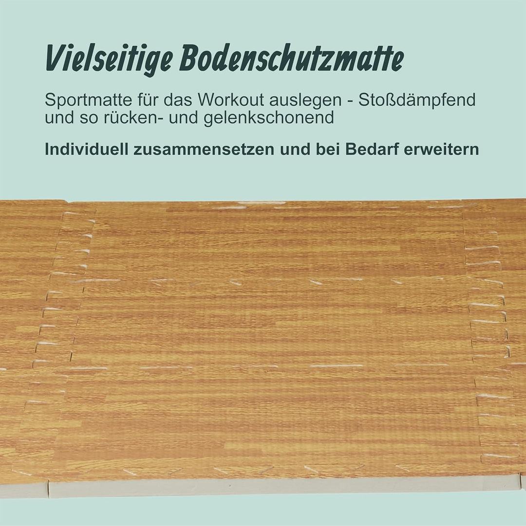 Relaxdays Bodenschutzmatte, 9 Puzzlematten f. Sport & Fitnessgeräte, 0,85 m², EVA Schaumstoff BPA-fr