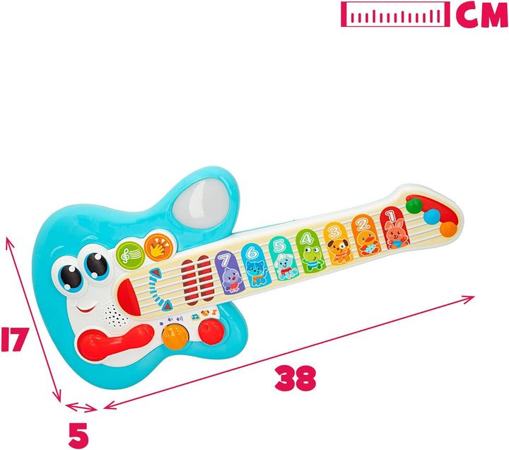Winfun Kindergitarre, E-Gitarre für Babys, Spielzeug mit Musik, Licht und Sound, Musikspielzeug, Ges