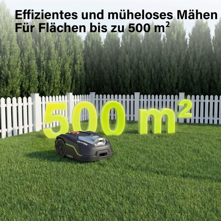 SUNTEK SRM2060 Mähroboter ohne begrenzungskabel AI Vision-Kamera mit Garage, Rasenmäher Roboter, Max