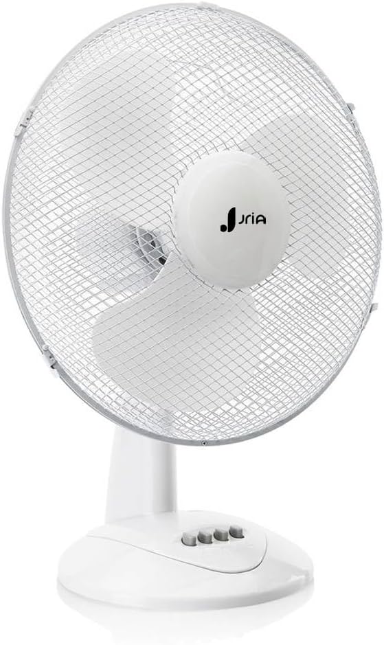 Tragbarer Tischventilator, 12 Zoll, leicht, 40 Watt, 3 Geschwindigkeiten, Weitwinkel-Oszillation, Lu