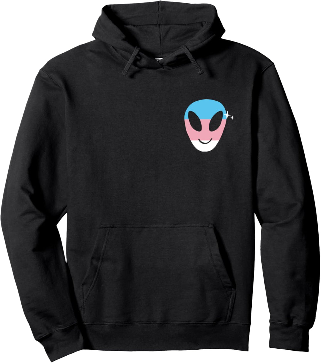Alien Trans LGBTQ Pride Flagge Transgender Lustig Weltraum Pullover Hoodie
