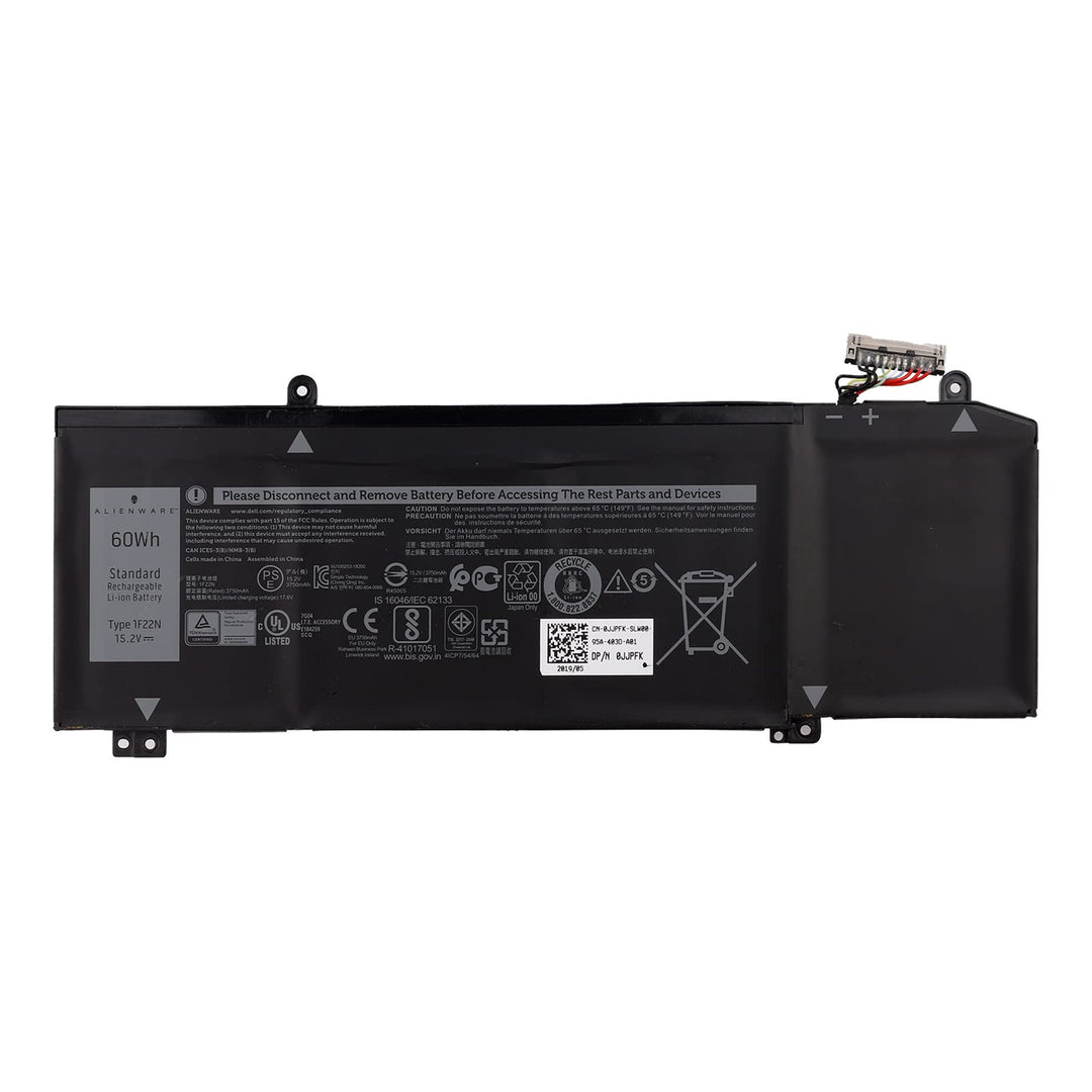 SwarKing Ersatz Akku Kompatibel mit 1F22N Dell G7 7590 7790 Alienware M15 M17 Series Notebook