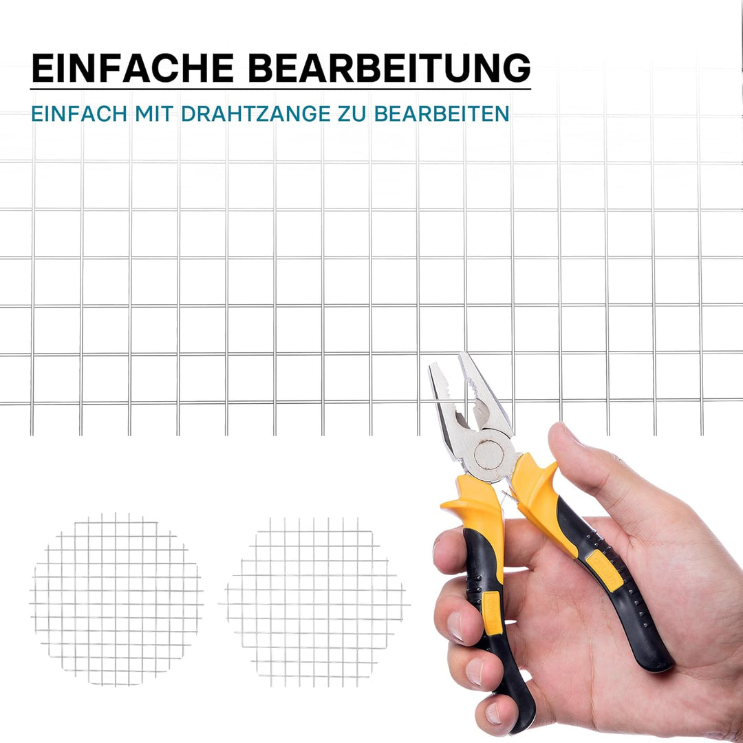 Volierendraht 4-Eck mit 19x19mm Maschengrösse, 5m Rolle mit 100cm Höhe, aus verzinktem Stahl