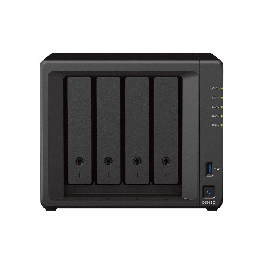 Synology DS923+ 4-Bay Diskstation NAS (AMD Ryzen™ 4 Threads R1600 Dual-Core 4GB Ram 2xRJ-45 1GbE LAN