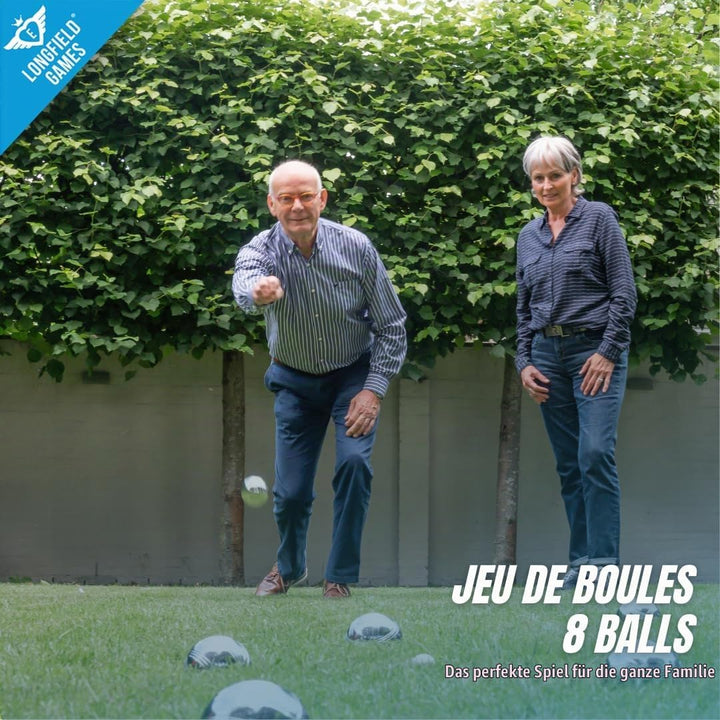 Engelhart - 010206 - Petanque Kugeln Set (8 boulekugel ) Luxus Petanque Spiele - Boules-Set In Holzk