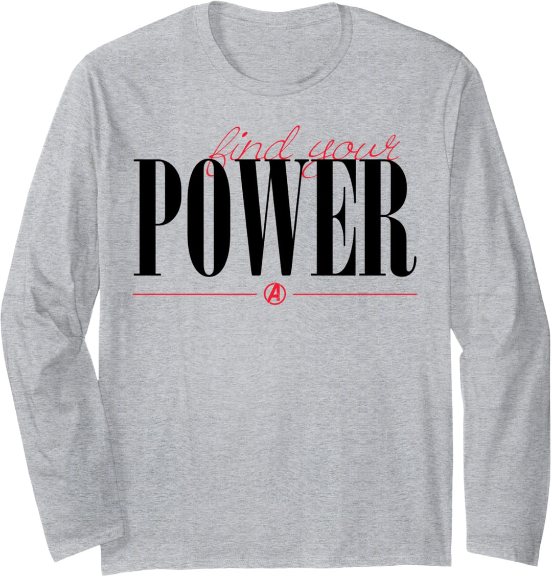Marvel Find Your Power Script Langarmshirt