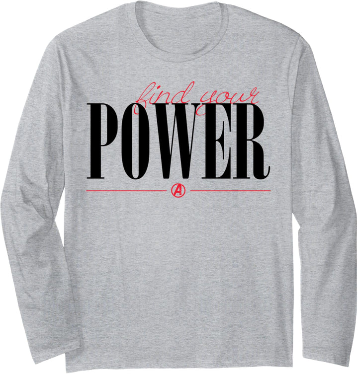 Marvel Find Your Power Script Langarmshirt
