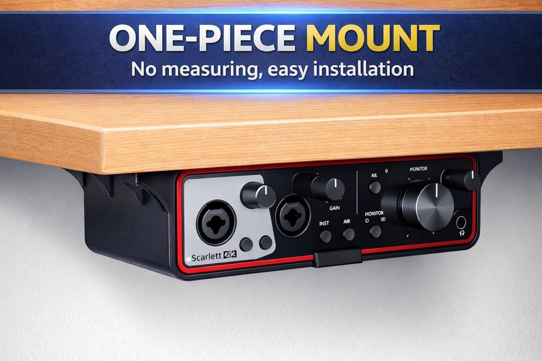 Tischhalterung für Focusrite Scarlett Solo 3rd Gen Audio-Interface, Desk Mount, Under Desk Mount, Sc