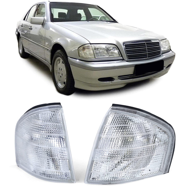 Tenzo-R Blinker weiss Paar für Mercedes C Klasse W202 Limousine S202 Kombi T-Model 93-01