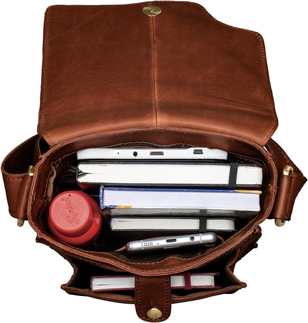 STILORD 'Pete' Umhängetasche Leder klein Männer Schultertasche Vintage Messenger Bag Herren 8,4 Zoll
