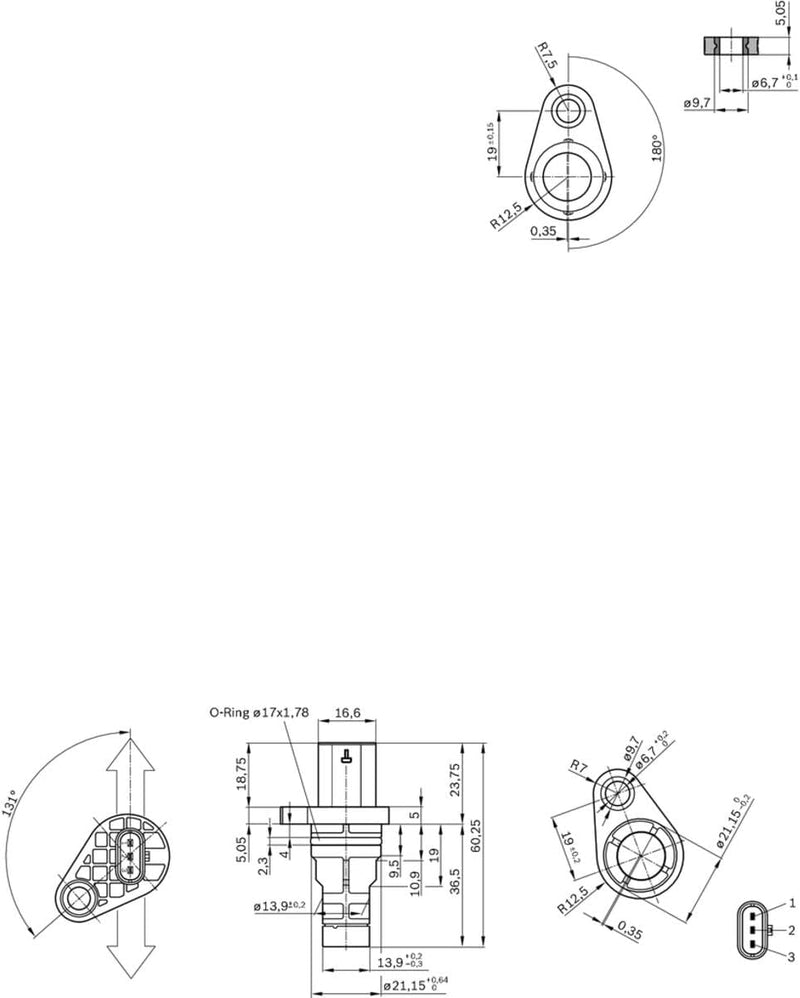 Bosch 0281006101energieumsetzer Drehzahlsensor