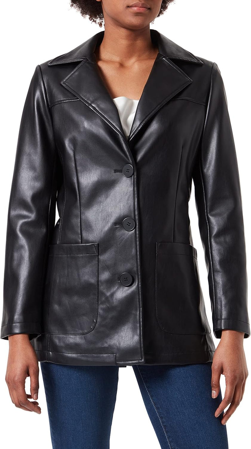 NA-KD Damen Pu Blazer