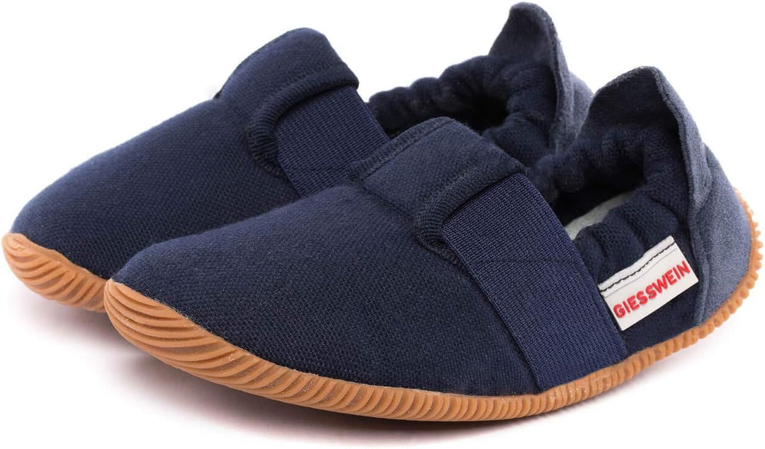 Giesswein Kinder Hausschuhe Söll Slim-Fit - Baumwoll Slippers für Mädchen & Jungen, rutschfeste Kind