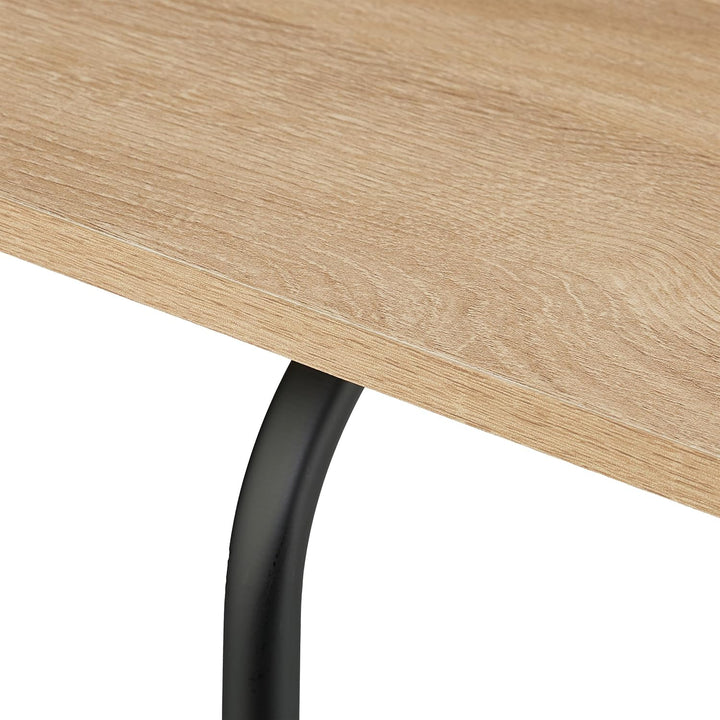 Relaxdays Satztisch, 2er Set, Holzoptik, Metall, eckiger Beistelltisch, Wohnzimmer, Flur, Couchtisch