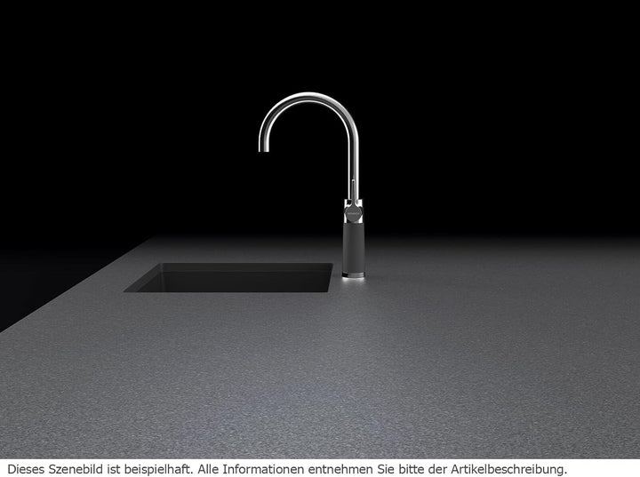 SCHOCK Küchenarmatur SC-520 Nero – Hochdruck Armatur CRISTALITE mit Festauslauf und Standard Norm-An