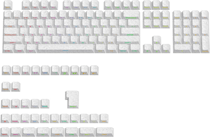 SOLIDEE PBT Double Shot Keycaps Set,Carbon Fiber Forged Textur,Cherry Profil Tastenkappen,141 Tasten