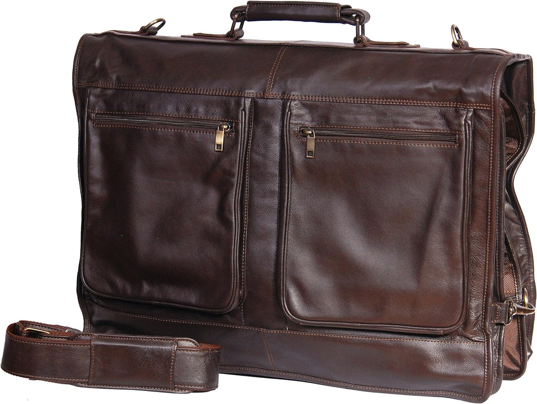 House Of Leather , Damen Herren Unisex-Erwachsene Kleidertasche braun braun L