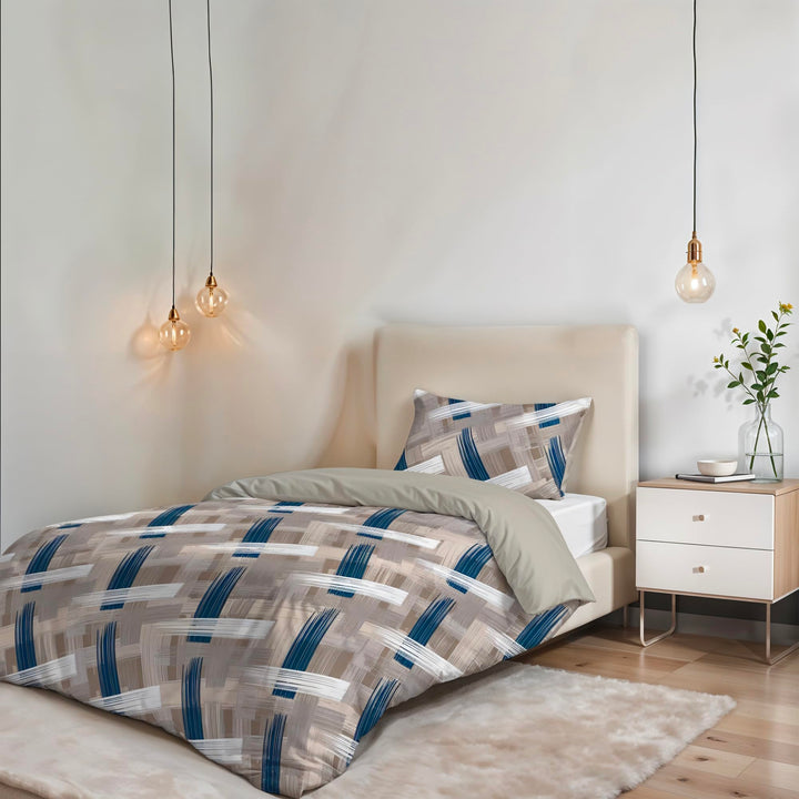 Fantasy Italian Bed Linen Bettbezug, Kleine doppelte, Mikrofaser, Pinselstrichen Pennellate Kleine D