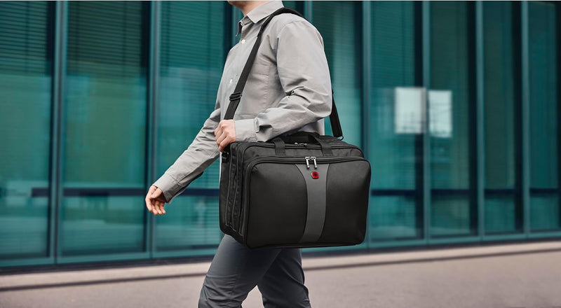 WENGER Legacy ECO Business Case Laptop-Tasche zum Umhängen, Notebook bis 17 Zoll, Tabletfach bis 10