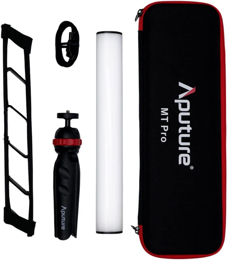 Aputure MT Pro Mini Tube LED-Licht 614 Lux bei 0,5 m (6500 K), eingebauter Lithium-Polymer-Akku für
