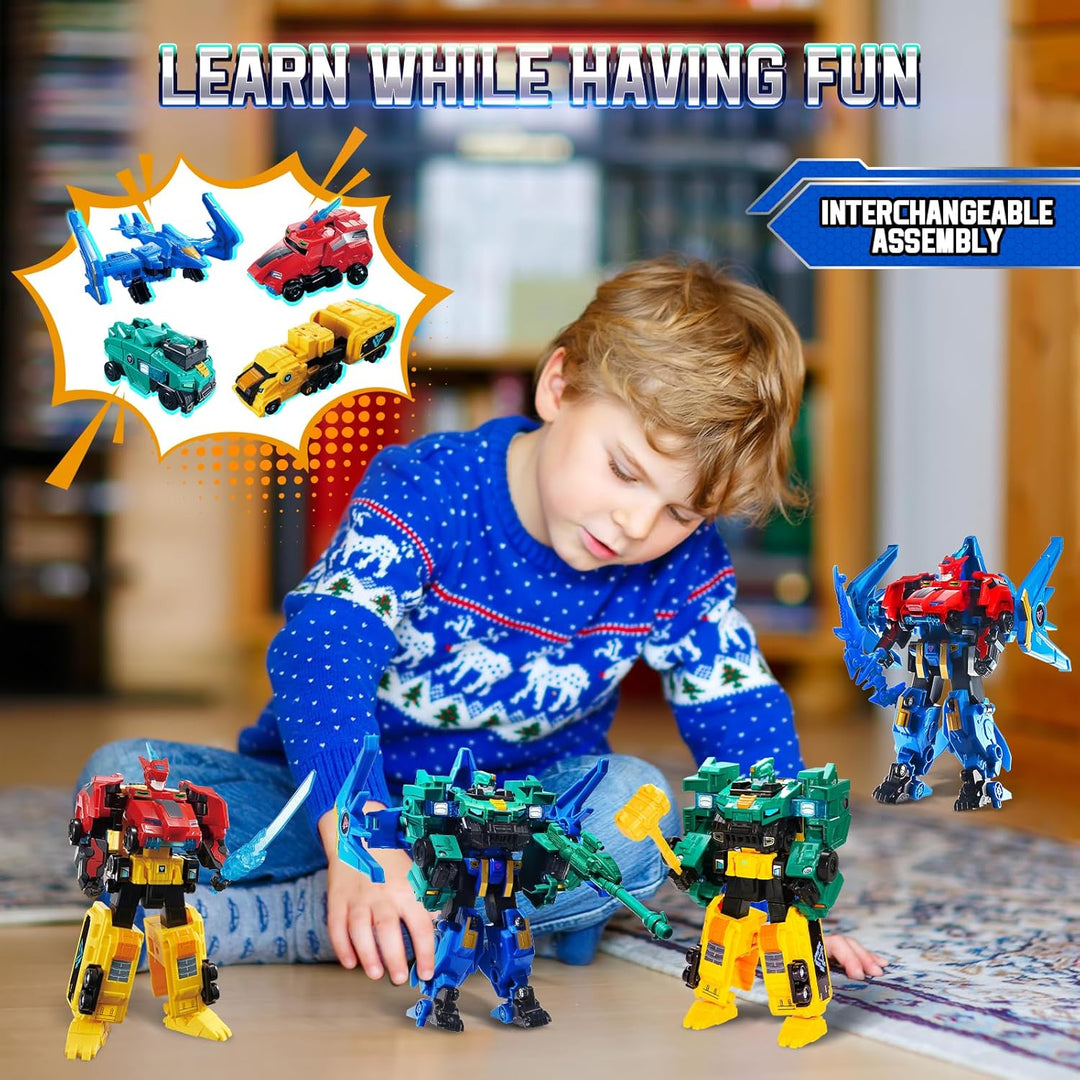2 in 1 Transforming Roboter Stego Blast Wing, 7,28 Zoll, Roboter Spielzeug für Kinder, Chariot und T