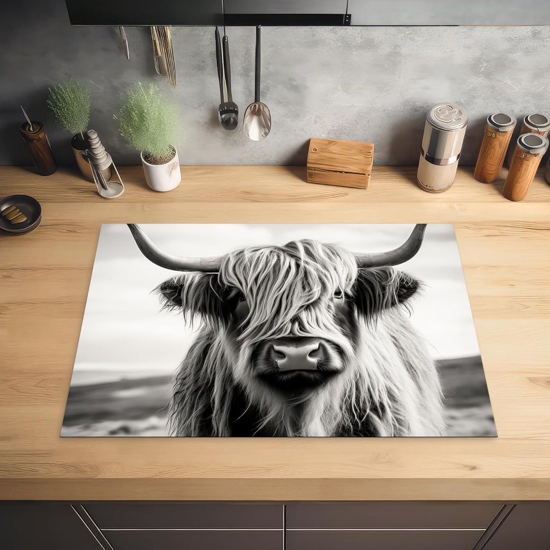 KitchenYeah© Herdabdeckplatte 75x52 cm Einteilig Ceranfeld Abdeckplatte für Induktionsschutz Ceranfe