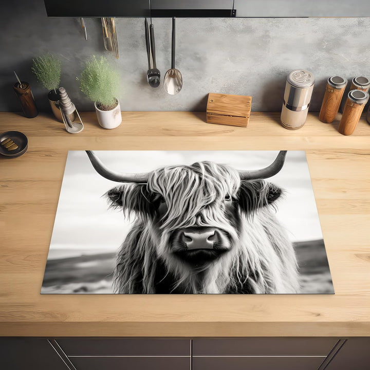KitchenYeah© Herdabdeckplatte 75x52 cm Einteilig Ceranfeld Abdeckplatte für Induktionsschutz Ceranfe