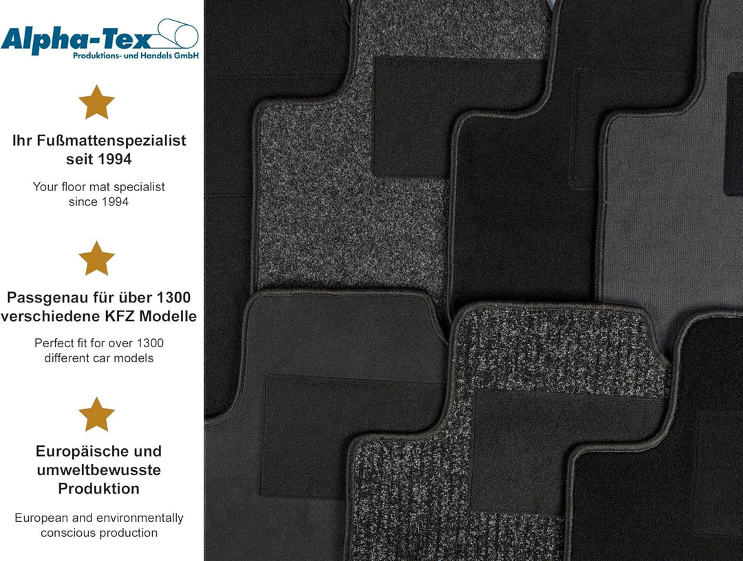 Fussmatten passend für FIAT Ducato Typ 250 alle Sitzvarianten (Baujahr 2006-2024), Deluxe grau | 1-T