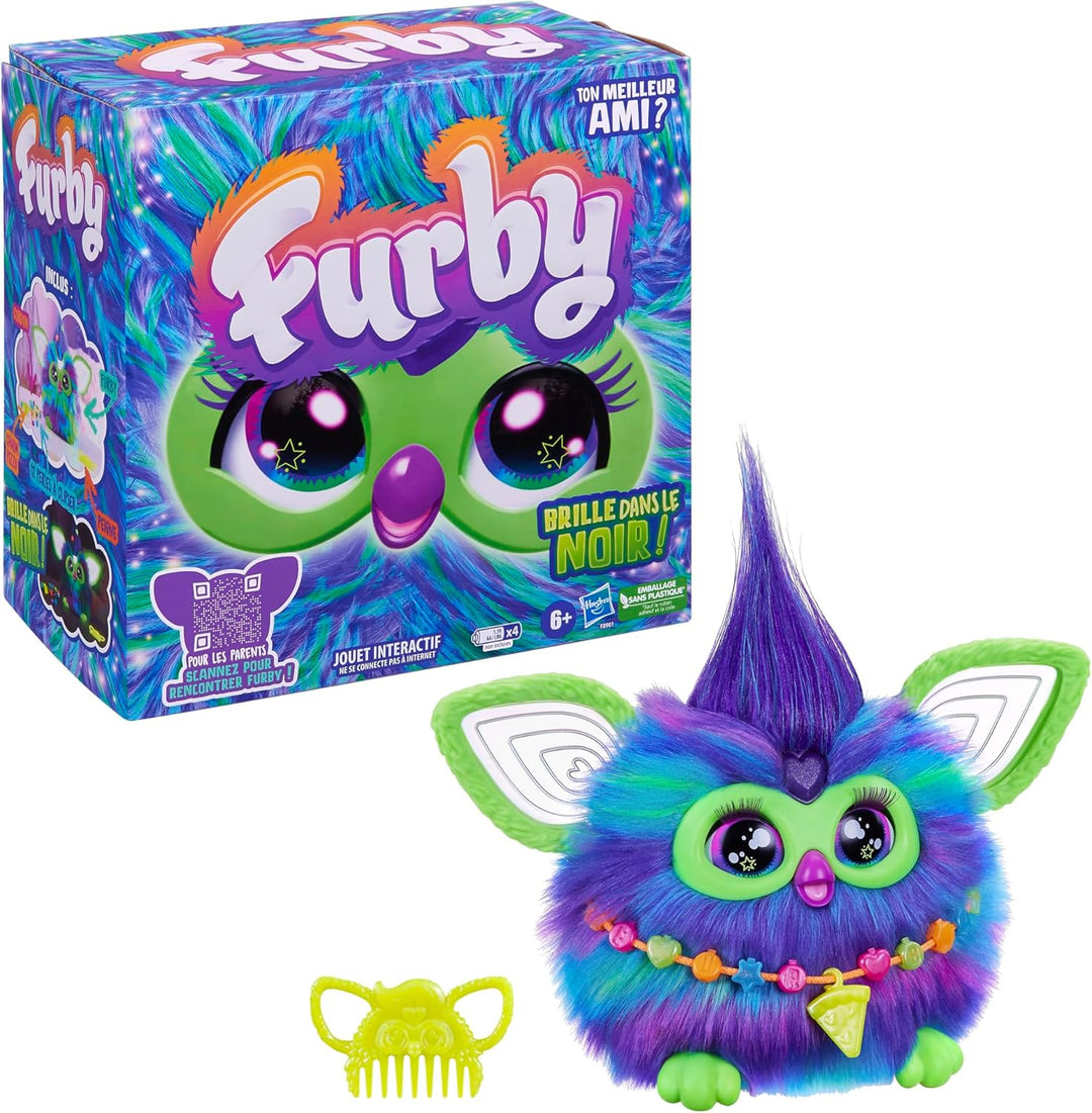 Furby Galaxie, interaktives Plüschtier, leuchtet im Dunkeln, französische Version