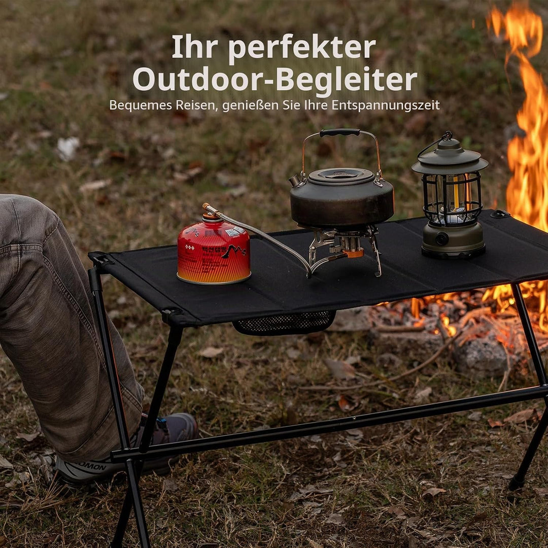Campingtisch Klappbar,Aluminium Klapptisch Camping Tisch mit Tragetasche und Netztasche,Ultraleicht
