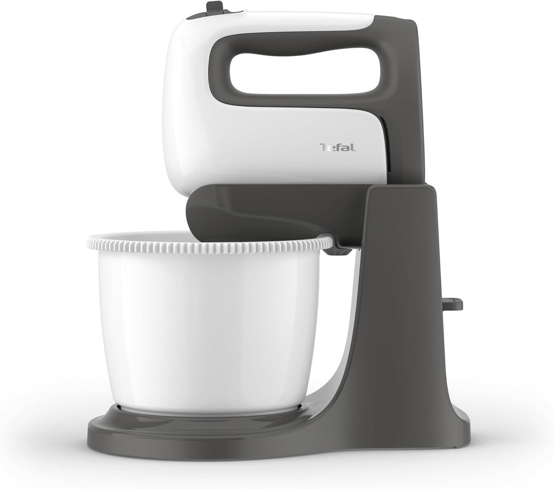 Tefal HT464138 Prep'Mix Hand Mixer with Rotating Bowl 2.5 L 500 W White