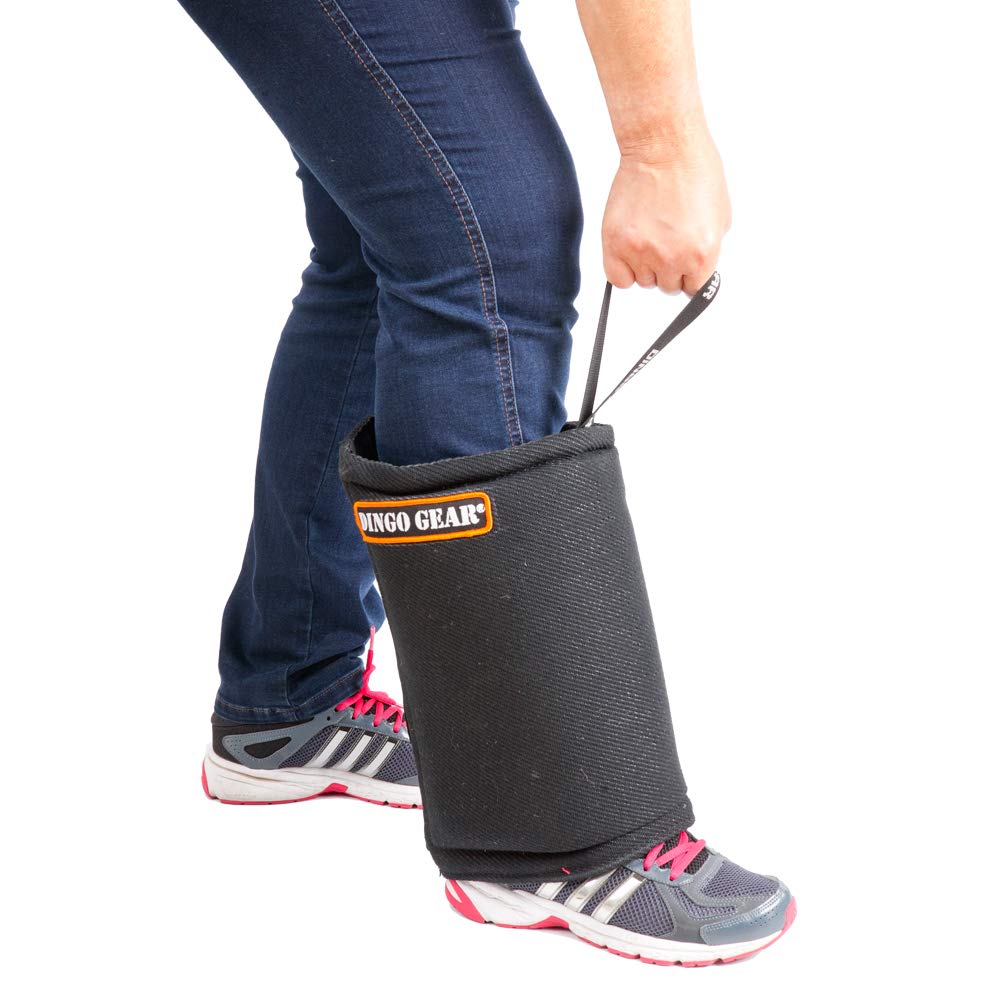 Dingo Gear Beinschutzmanschette Kurz Soft,Weich aus Nylcot für das Biss-Training Handgefertigt Schwa