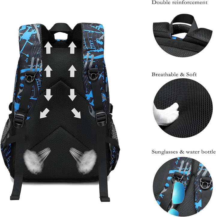 Asge Schulrucksack Jungen Teenager Schultaschen Mädchen Ranzen Ergonomischem Kinder Rucksäcke Fussba