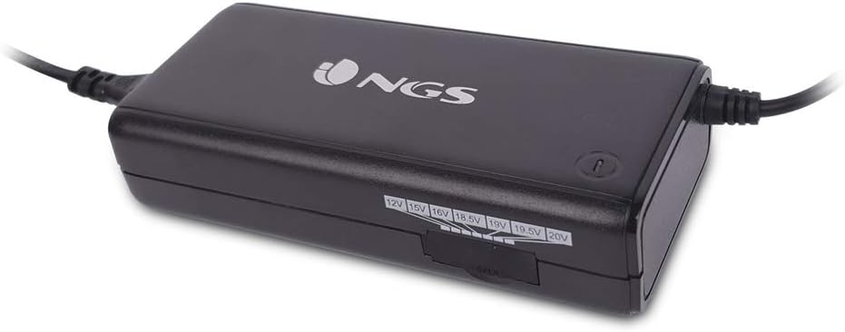NGS BAN - Manuelles 90W Universal-Laptop-Ladegerät, Ladegerät mit 11 Adaptern, kompatibel mit HP, De