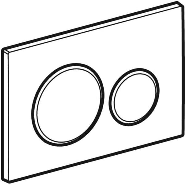 Geberit 115.882.KH.1 Sigma 20 Betätigungsplatte, mattchrom/Hochglanz-verchromt Glanzverchromt, Glanz