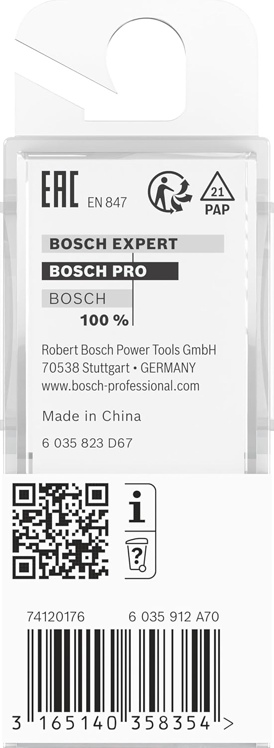 Bosch Professional Nutfräser Standard for Wood (für Holz, 12 mm, Arbeitslänge 31.5 mm, Zubehör Handf