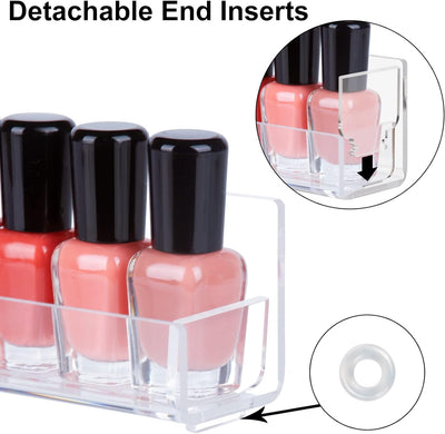 AMEITECH Nagellack-Halter aus Acryl, transparent, Wandmontage, für 90 Flaschen, Nagellack-Organizer