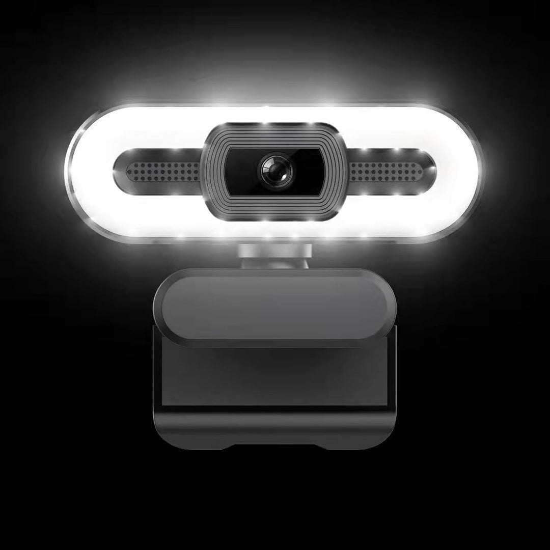 4K-Webcam, Integriertes Mikrofon, Superhelles Fülllicht, Auto Beauty USB-PC-Kamera für Laptop-Comput
