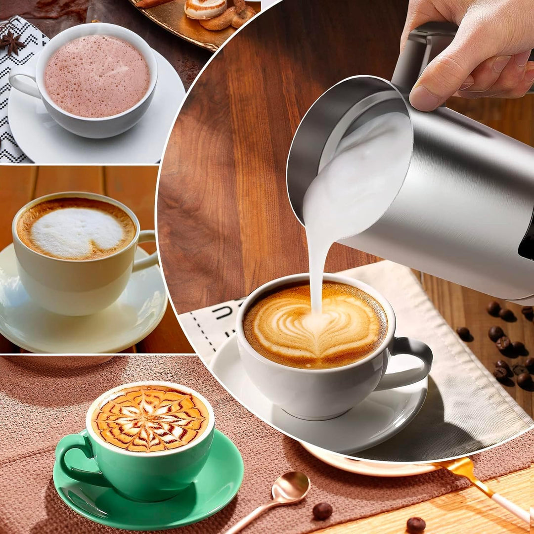 Avilia Elektrischer Milchaufschäumer mit Cappuccino-Funktion, leise 550 W, antihaftbeschichtet, abne