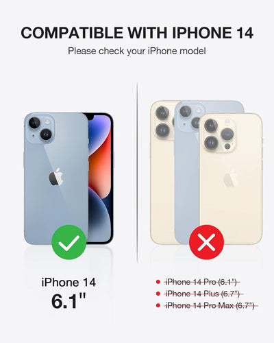 OCASE Abnehmbare Hülle iPhone 14 Handyhülle 5G[Magnetische Hülle] [Kabelloses Laden] [Displayschutz]