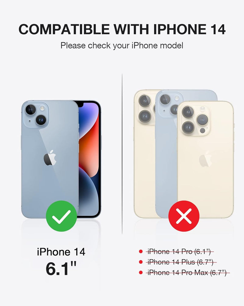 OCASE Abnehmbare Hülle iPhone 14 Handyhülle 5G[Magnetische Hülle] [Kabelloses Laden] [Displayschutz]