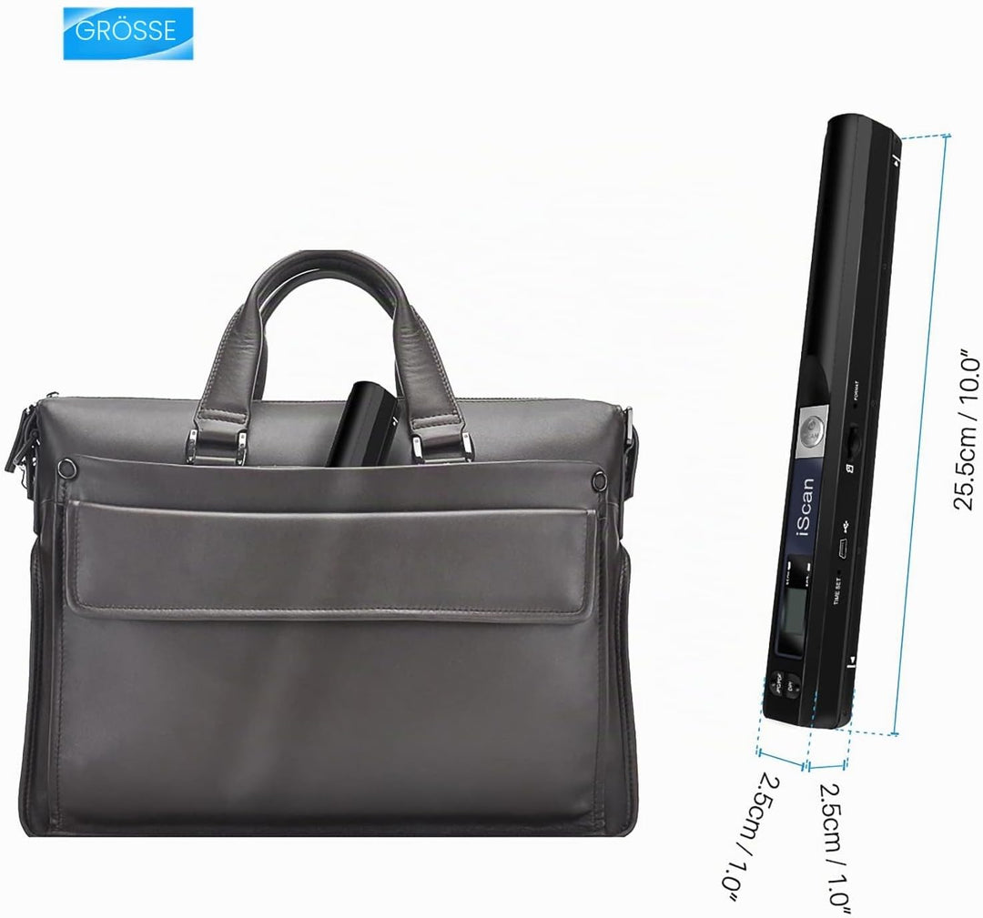 AOZBZ Tragbarer Dokumentenscanner, 900 DPI, Handgerät, USB-Bildscanner, A4, Farbfoto, mobiler Scanne